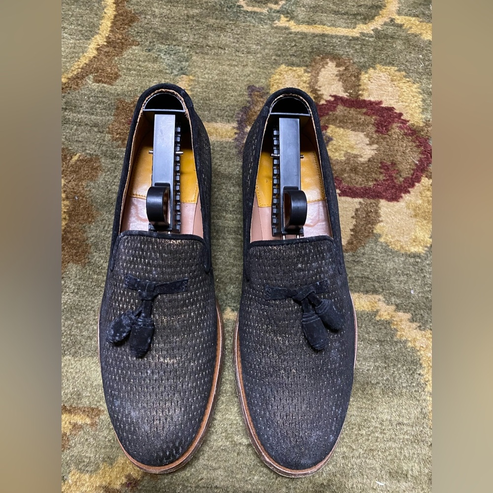 Paul Smith Steven Black & Gold Loafers With Tassel Sz 39,9 Women’s - Picture 4 of 15